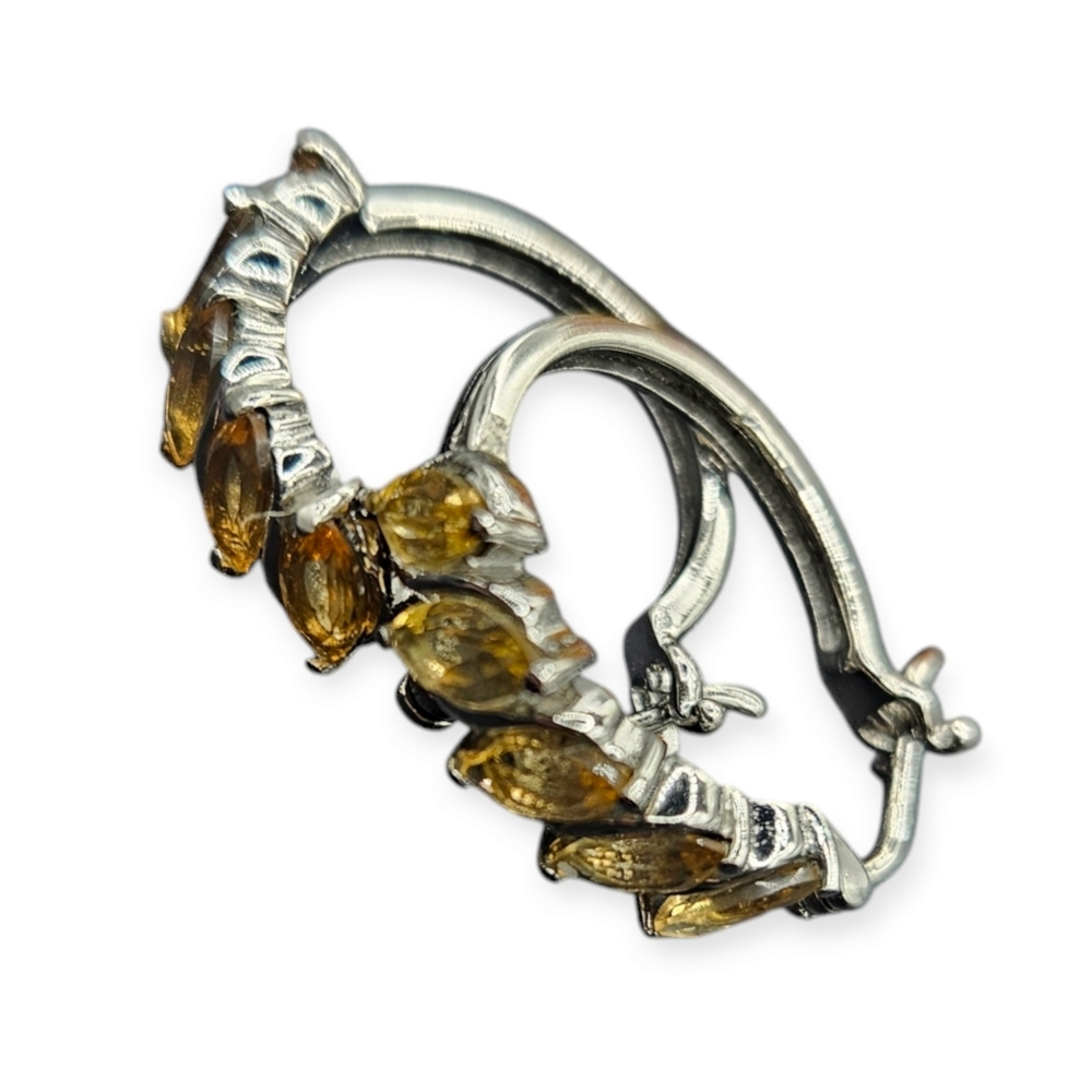 Citrine Hoop Earrings